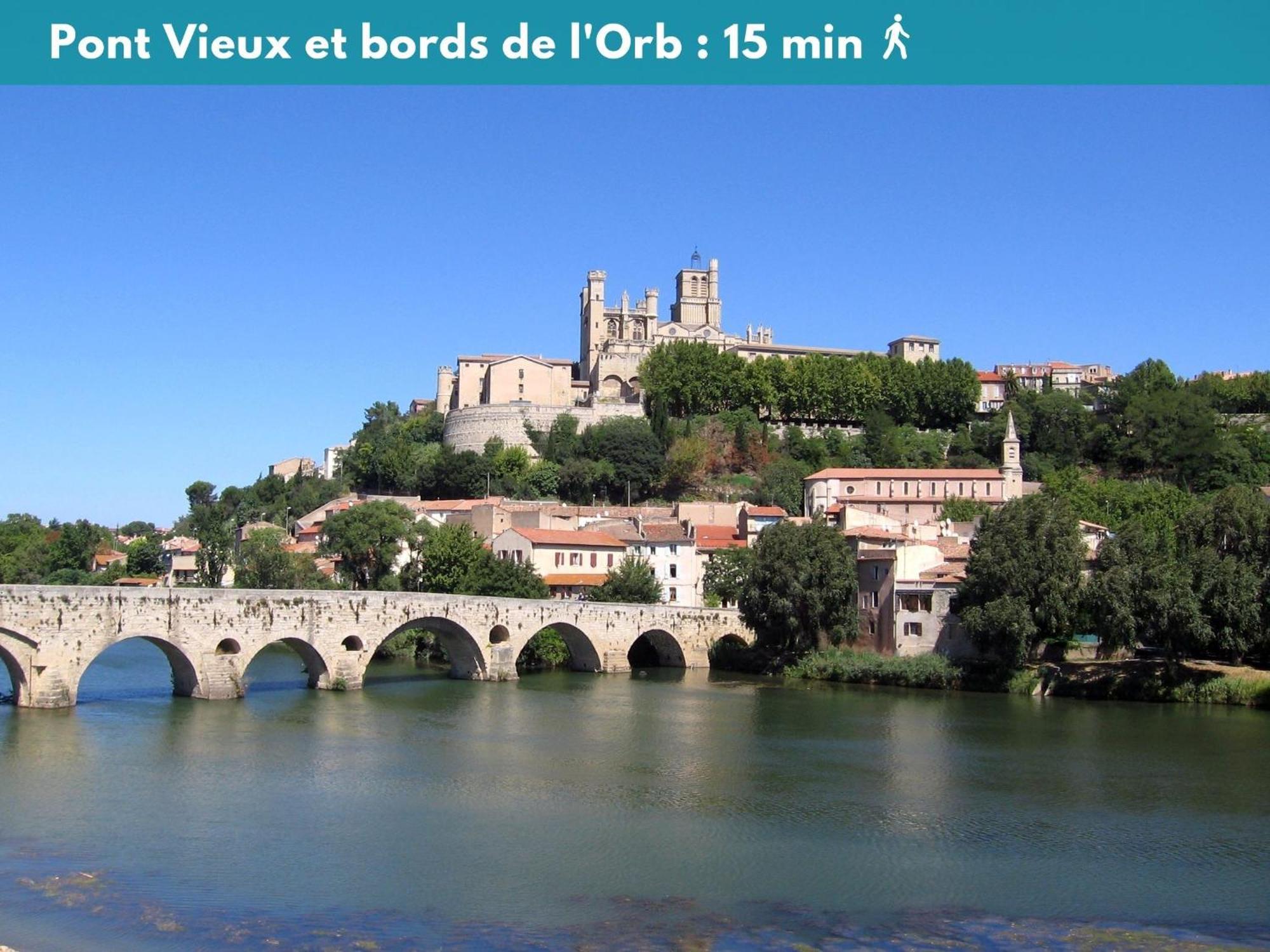 Charmant Studio Climatise 'Alma 1' - Beziers Centre - Wifi Fibre - Netflix Apartment Екстериор снимка